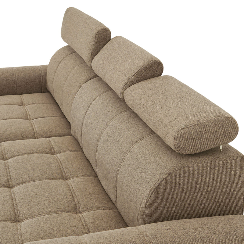 ELLA Colțar extensibil, șezlong interschimbil, ladă inclusă