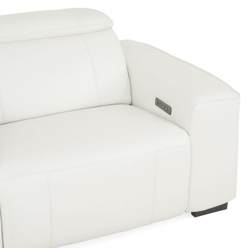 CINECITTA Colțar șezlong stânga/dreapta, 2 reclinere electrice, mecanism tetieră, USB, sistem sunet, piele