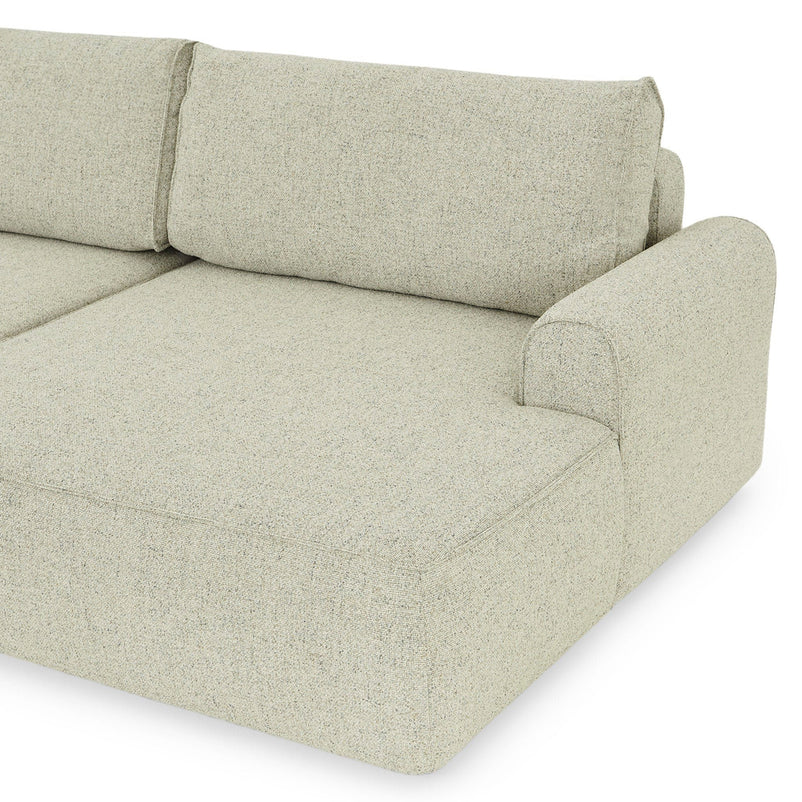 LESLY Colțar 3 locuri extensibil, șezlong stânga/dreapta, ladă depozitare, stofă