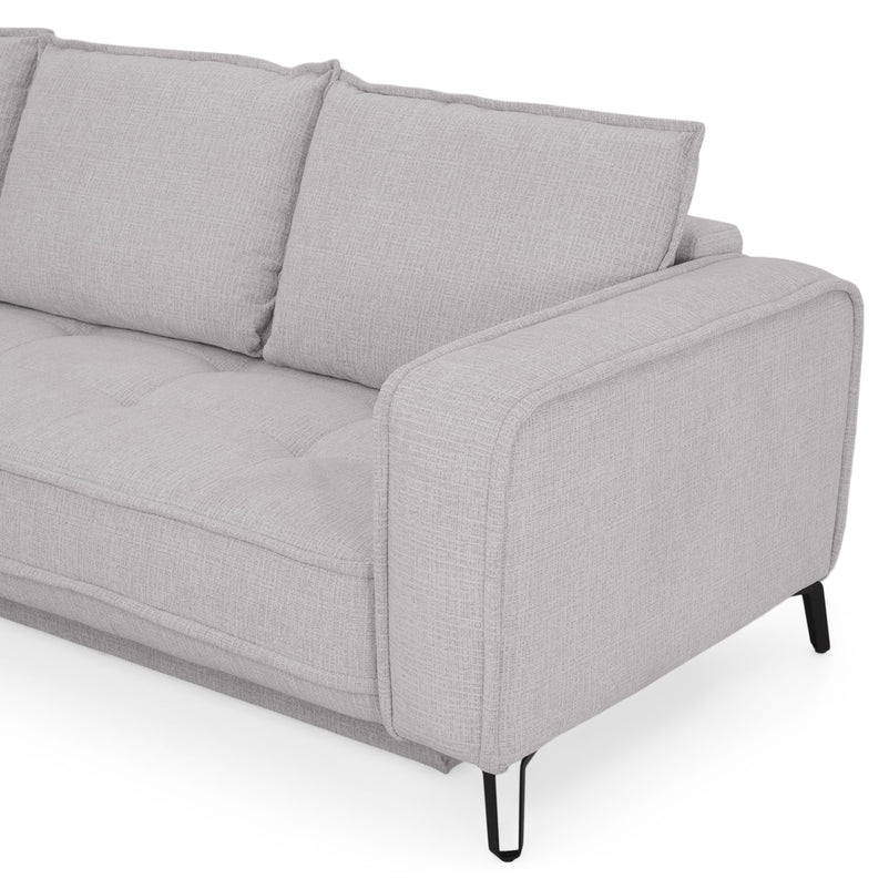 CHOLET Colțar extensibil, șezlong stânga/dreapta, ladă depozitare, stofă