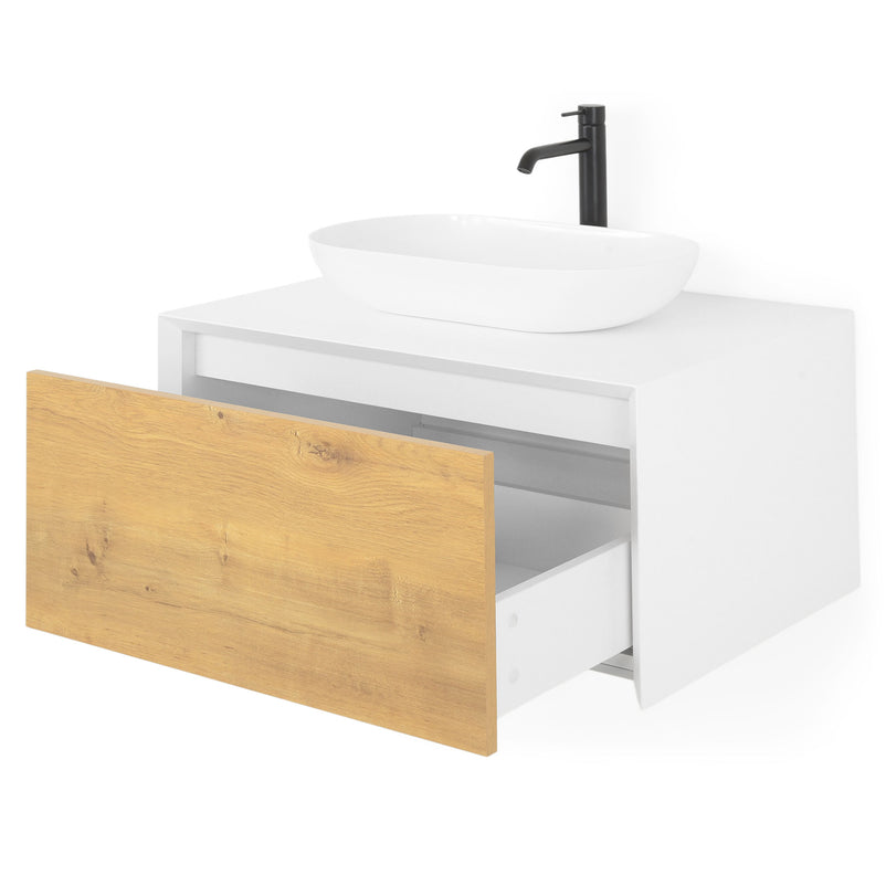 FIONA Set mobilier baie, mască lavoar, oglindă LED și lavoar