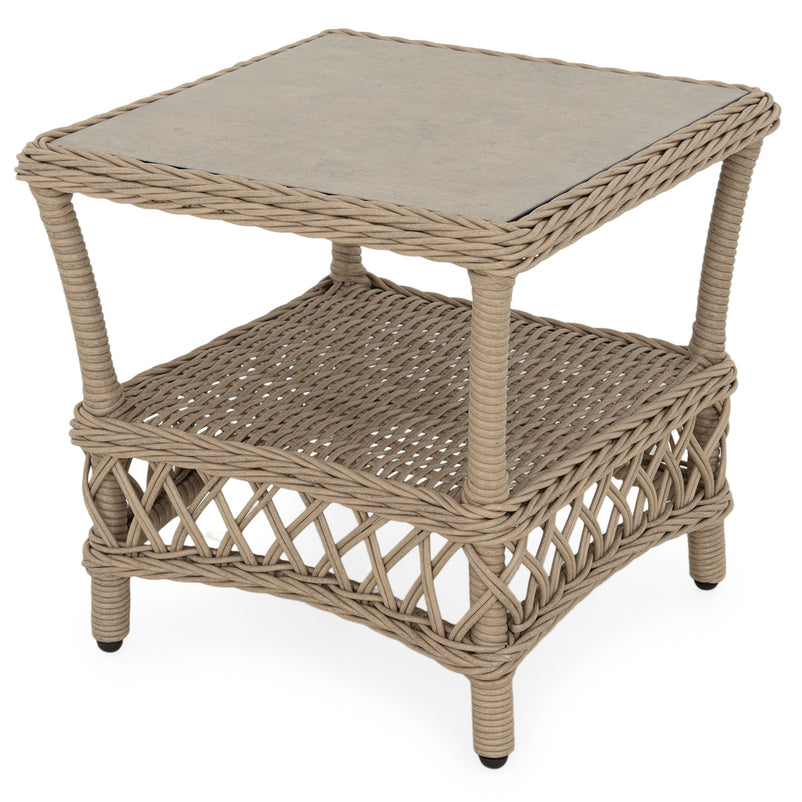 COSETTE Set mobilier terasă/grădină, 2 fotolii, 2 taburete și măsuță
