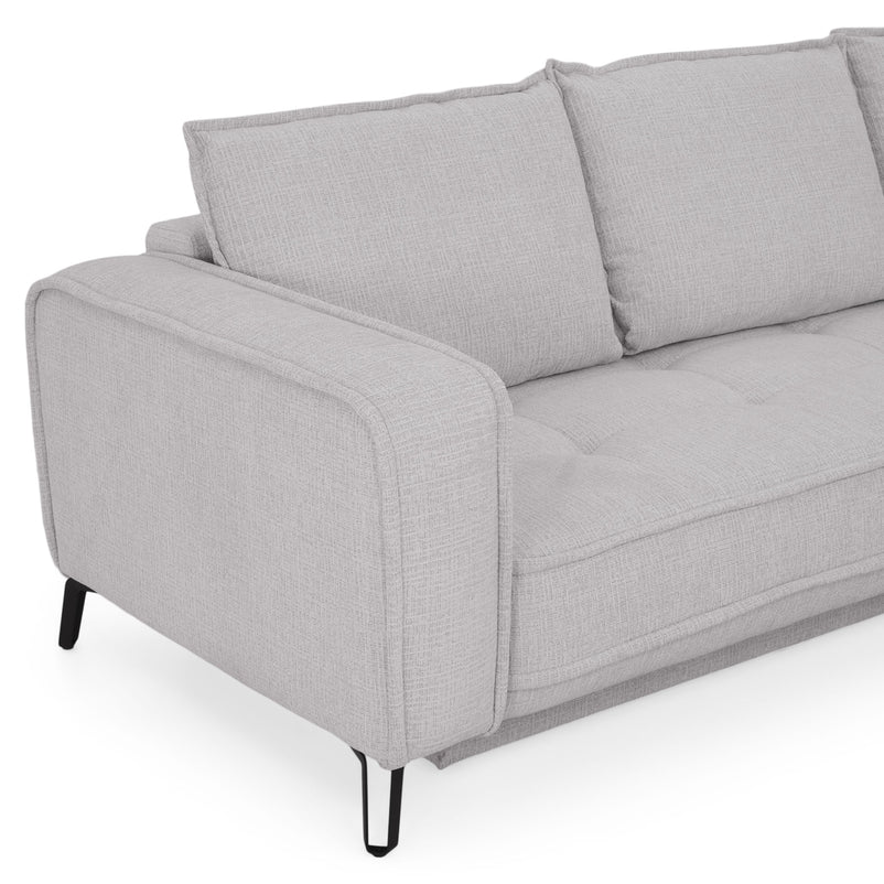 CHOLET Colțar extensibil, șezlong stânga/dreapta, ladă depozitare, stofă