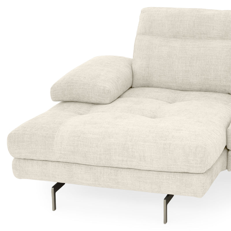 MISTERY Colțar șezlong stânga/dreapta cu mecanism manual spătar și brațe, stofă