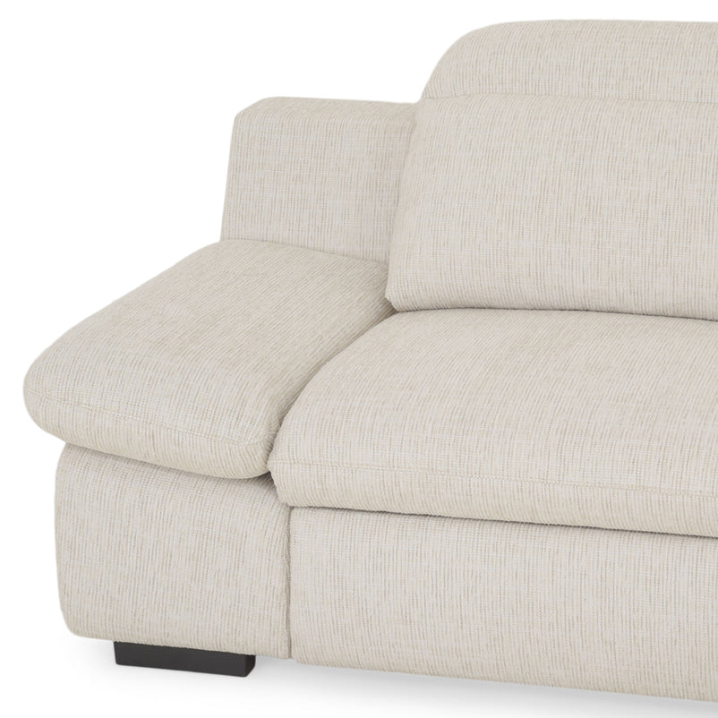 DAMIAN Colțar extensibil, șezlong stânga/dreapta, mecanism tetiere și braț, spațiu depozitare inclus, stofă