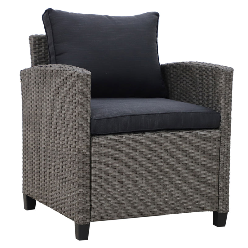 BAXTER Set mobilier terasă/grădină, 2 fotolii, canapea 3 locuri, 2 taburete și măsuță