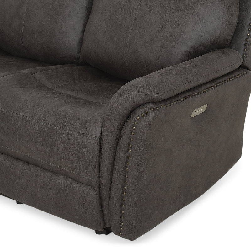 CROWSON Canapea 3 locuri, reclinere electrice, stofă