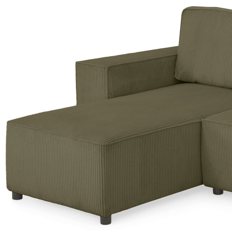 AINE Colțar extensibil, șezlong interschimbabil cu ladă depozitare, stofă