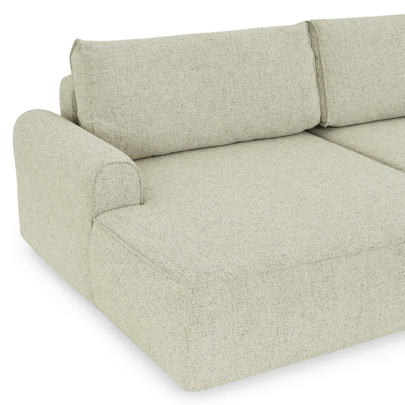 LESLY Colțar 3 locuri extensibil, șezlong stânga/dreapta, ladă depozitare, stofă