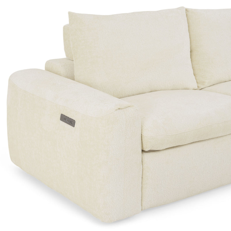 NEW JERSEY Colțar cu șezlong electric stânga/dreapta, 1 recliner electric, tetiere reglabile, USB, consolă depozitare, stofă