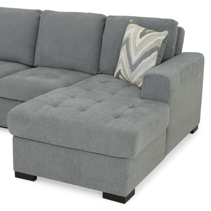 TARENT Ansamblu colțar, extensibil, ladă depozitare, perne decor incluse, stofă