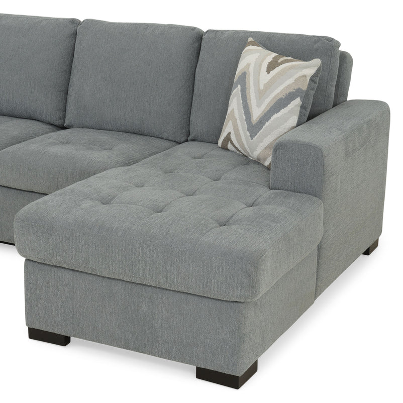 TARENT Ansamblu colțar, extensibil, ladă depozitare, perne decor incluse, stofă