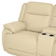 JOHNSON Canapea 2 locuri, 2 reclinere electrice, piele
