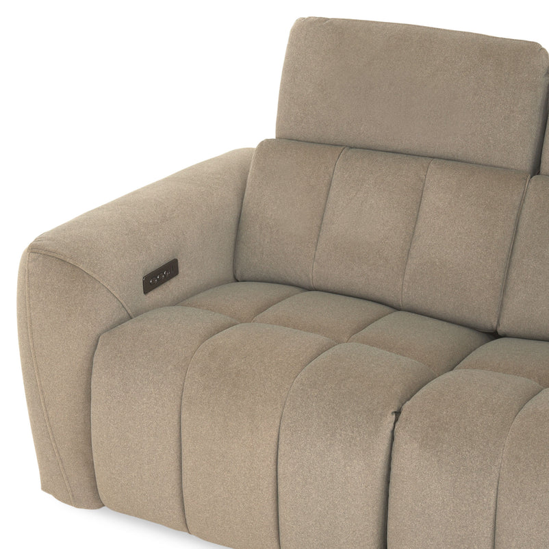 WISNER Canapea 2 locuri, 2 reclinere electrice, mecanism electric tetiere, stofă