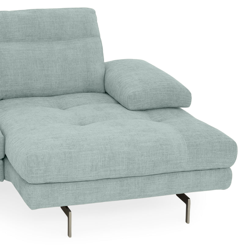 MISTERY Colțar șezlong stânga/dreapta cu mecanism manual spătar și brațe, stofă