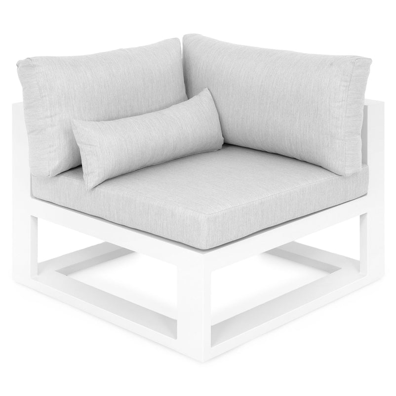 FERMO Set mobilier terasă/grădină, 2 canapele, fotoliu, element colț și masă