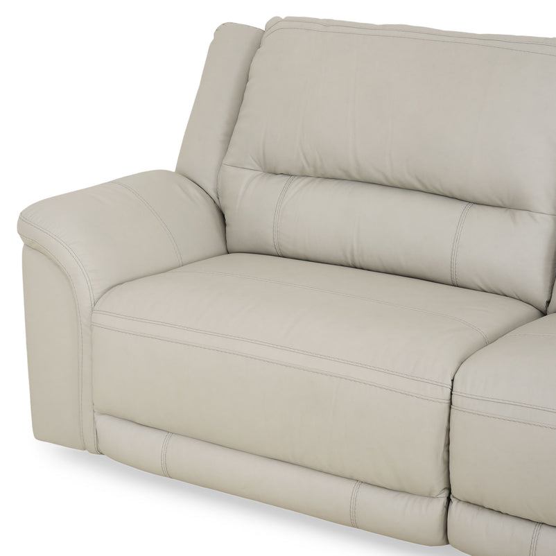 SUNNERST Canapea 3 locuri, 2 reclinere electrice, piele