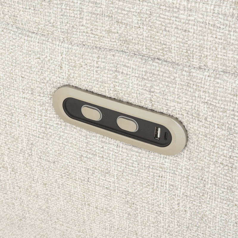 ROSELAND Fotoliu rotativ cu recliner electric și balans, stofă