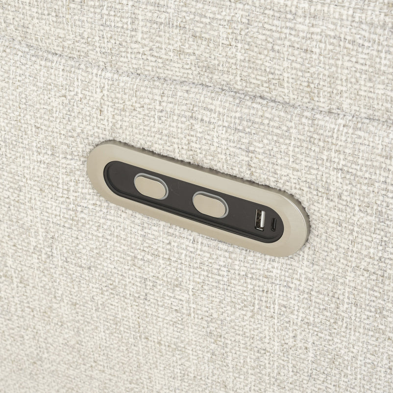 ROSELAND Fotoliu rotativ cu recliner electric și balans, stofă