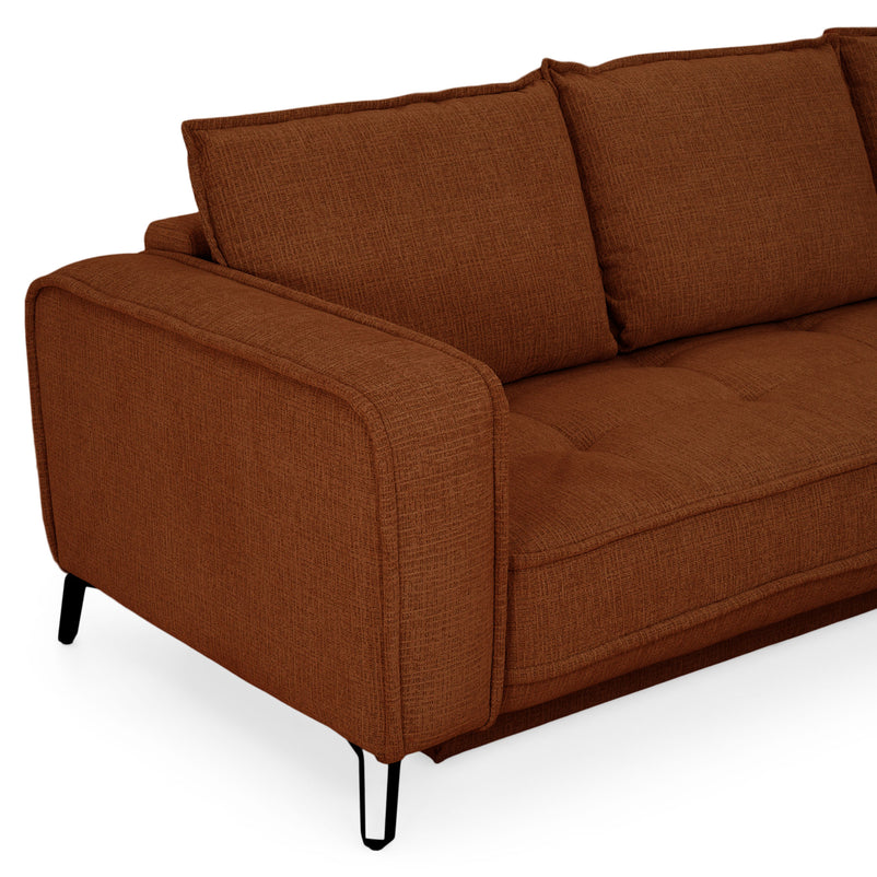 CHOLET Colțar extensibil, șezlong stânga/dreapta, ladă depozitare, stofă