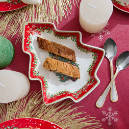 MAGIC CHRISTMAS Platou servire, porțelan, L.19cm