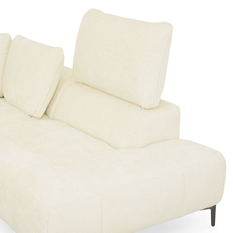 KARSTON Colțar cu șezlong stânga/dreapta, recliner electric, stofă