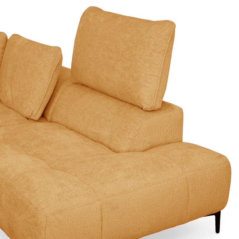 KARSTON Colțar cu șezlong stânga/dreapta, recliner electric, stofă