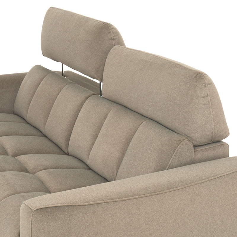 WISNER Canapea 3 locuri, 2 reclinere electrice, mecanism electric tetiere, stofă