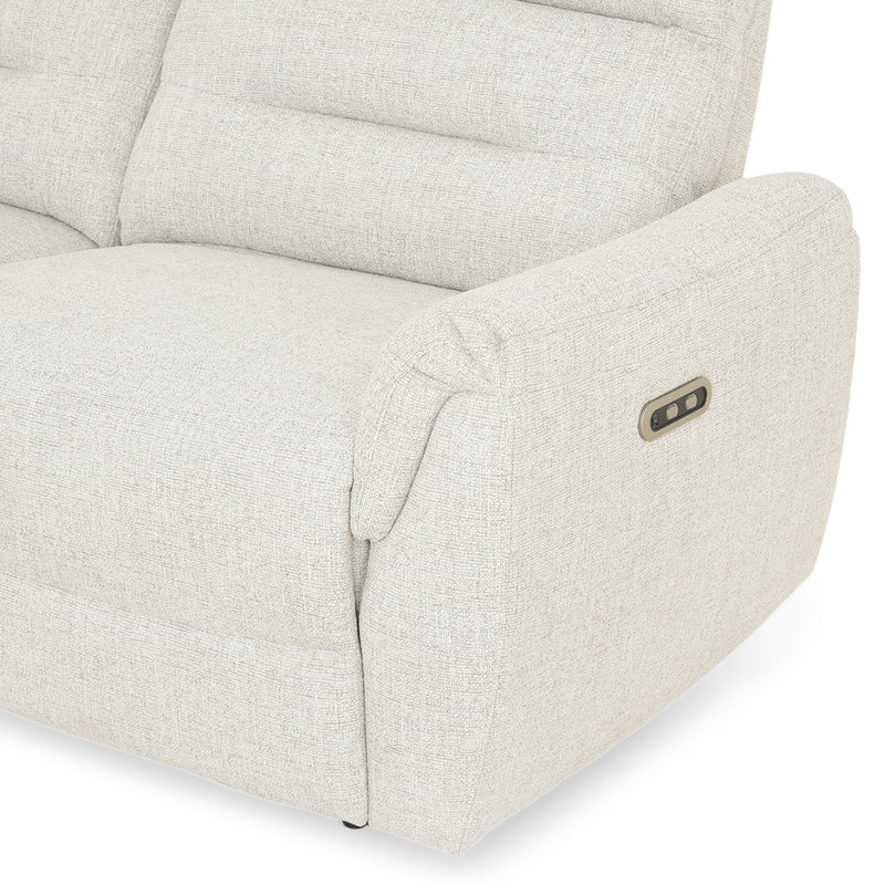 ROSELAND Canapea 3 locuri, 2 reclinere electrice, stofă