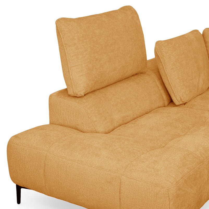 KARSTON Colțar cu șezlong stânga/dreapta, recliner electric, stofă