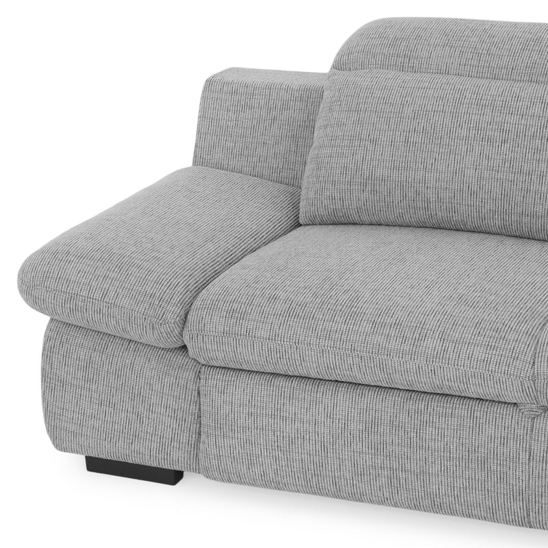 DAMIAN Colțar extensibil, șezlong stânga/dreapta, mecanism tetiere, ladă depozitare inclusă, stofă