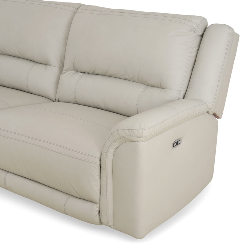 SUNNERST Canapea 3 locuri, 2 reclinere electrice, piele