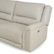 SUNNERST Canapea 3 locuri, 2 reclinere electrice, piele