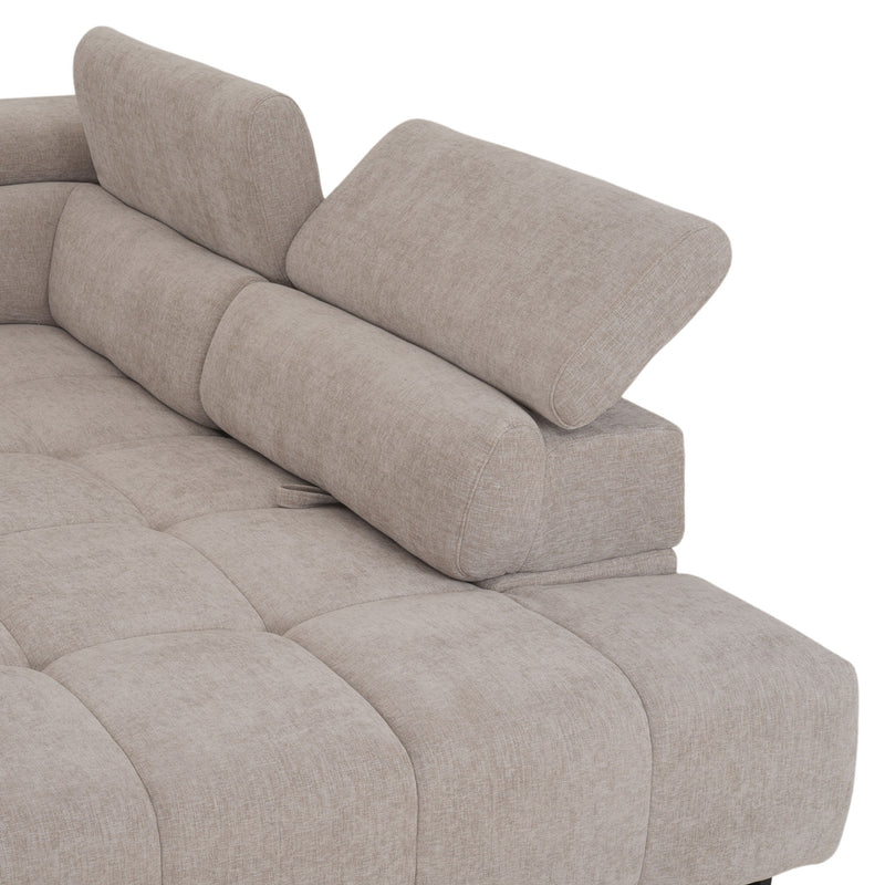 FILLIPAColțar extensibil, șezlong stânga/dreapta, stofă