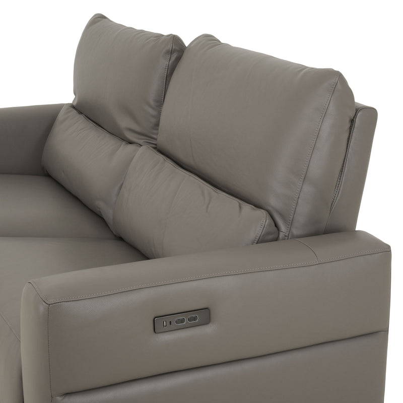 LASHIO Canapea 3 locuri, 2 reclinere electrice, mecanism tetiere, piele