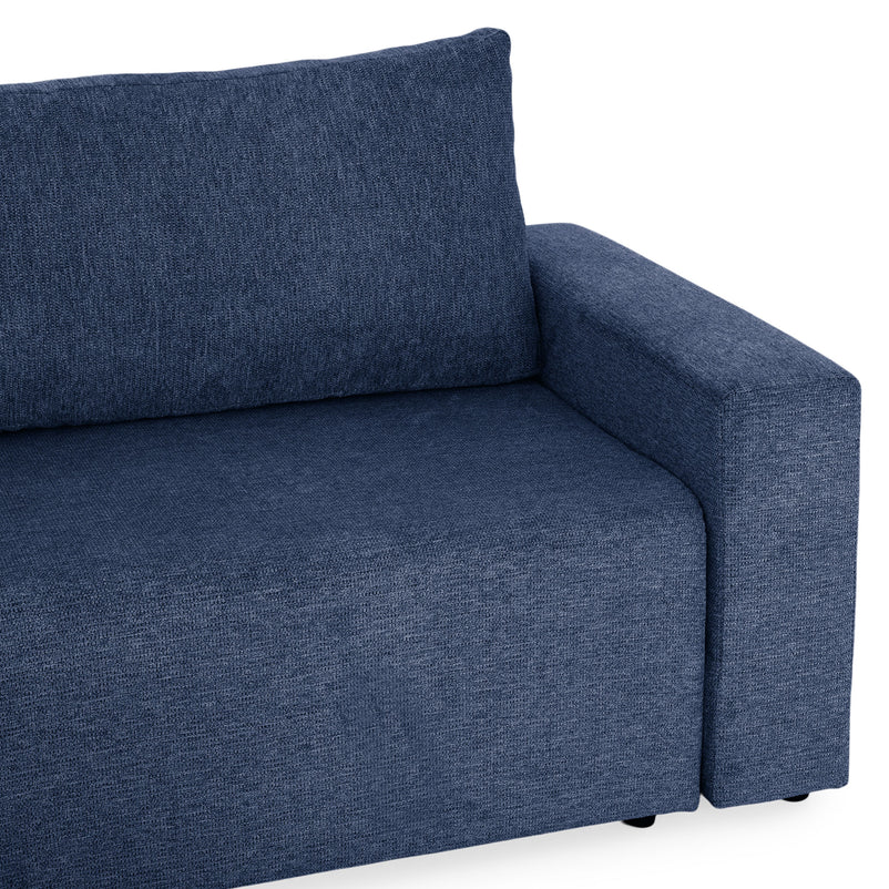 FRIDO Colțar extensibil, șezlong interschimbabil, ladă depozitare, stofă