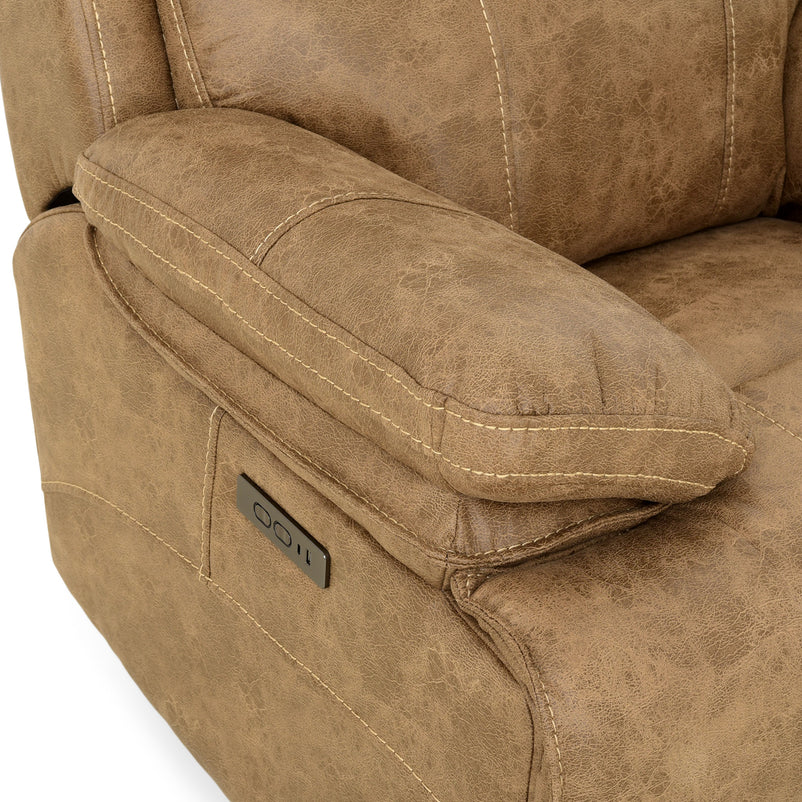 BRISBANE Fotoliu, recliner electric și mecanism tetieră, stofă