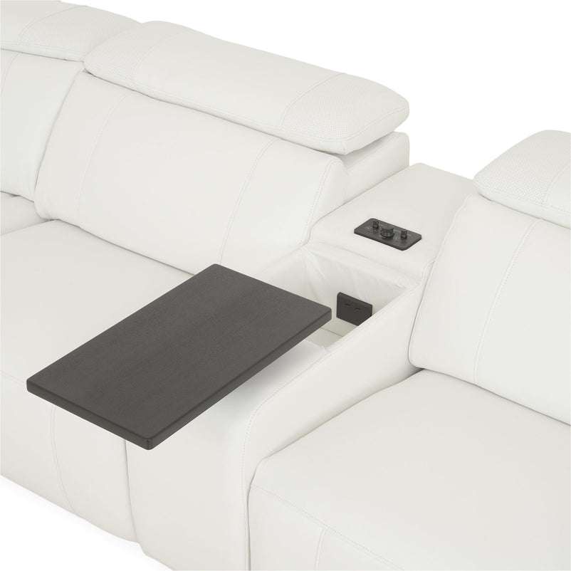 CINECITTA Colțar șezlong stânga/dreapta, 2 reclinere electrice, mecanism tetieră, USB, sistem sunet, piele