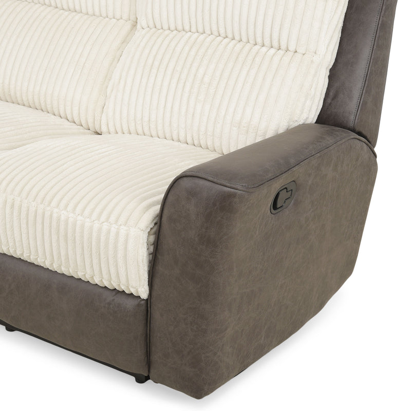 ARKANSAS Canapea 2 locuri, 2 reclinere manuale, stofă