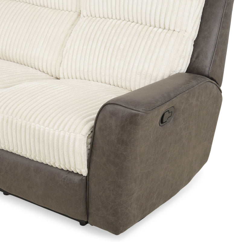 ARKANSAS Canapea 2 locuri, 2 reclinere manuale, stofă