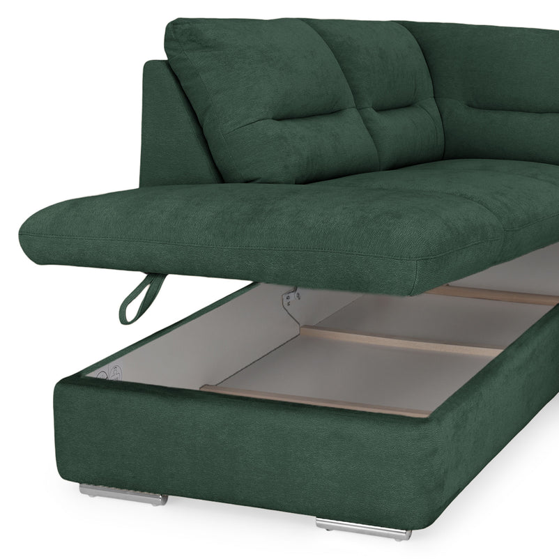 RAMSEY Colțar extensibil, șezlong stânga/dreapta, spațiu depozitare inclus, stofă