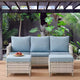 DERBY Set mobilier terasă/grădină, 2 fotolii, 2 taburete, canapea