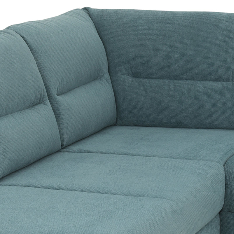 CELIA Canapea extensibilă, șezlong stânga/dreapta, spațiu depozitare, stofă