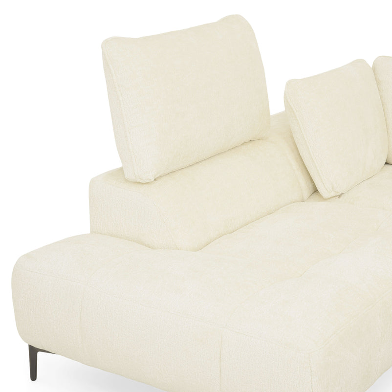 KARSTON Colțar cu șezlong stânga/dreapta, recliner electric, stofă
