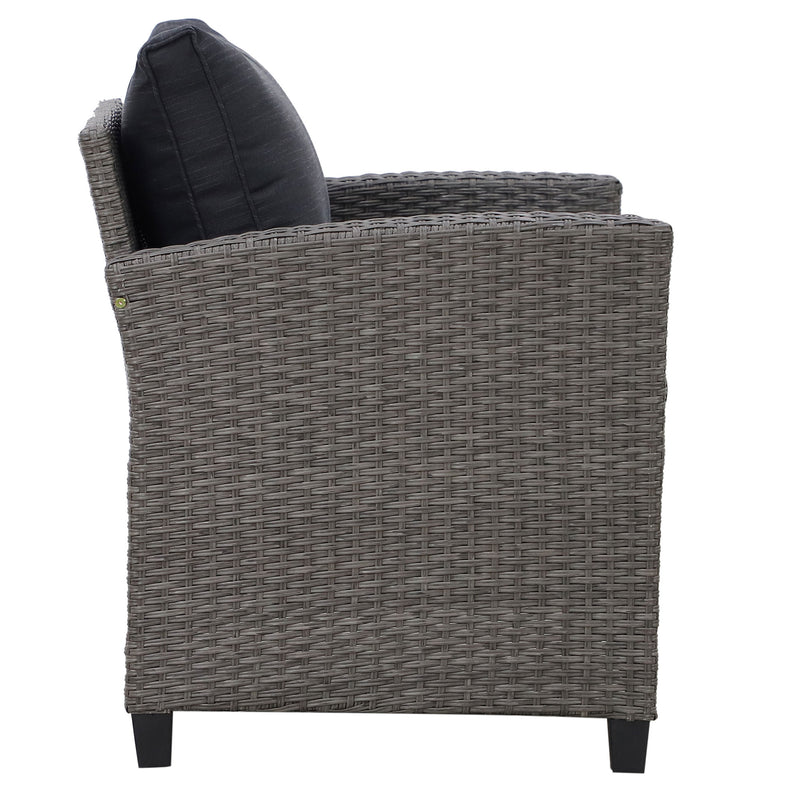 BAXTER Set mobilier terasă/grădină, 2 fotolii, canapea 3 locuri, 2 taburete și măsuță