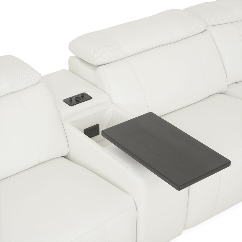 CINECITTA Colțar șezlong stânga/dreapta, 2 reclinere electrice, mecanism tetieră, USB, sistem sunet, piele