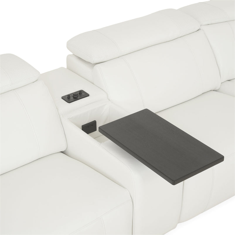 CINECITTA Colțar șezlong stânga/dreapta, 2 reclinere electrice, mecanism tetieră, USB, sistem sunet, piele