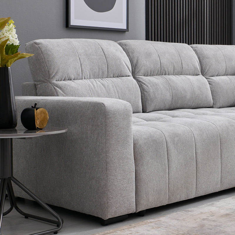 ALLYSON Colțar extensibil, șezlong stânga/dreapta, stofă