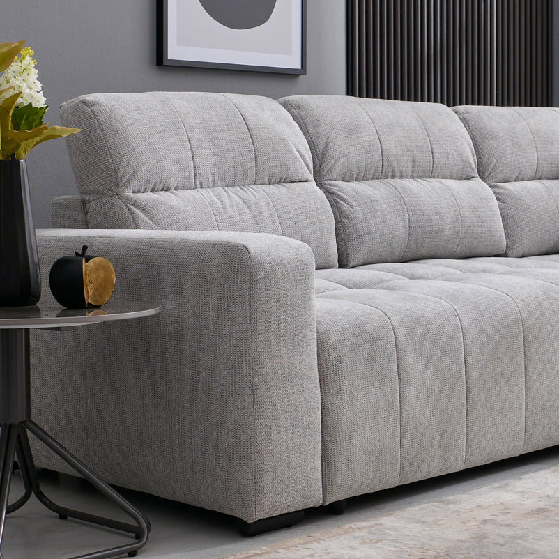 ALLYSON Colțar extensibil, șezlong stânga/dreapta, stofă