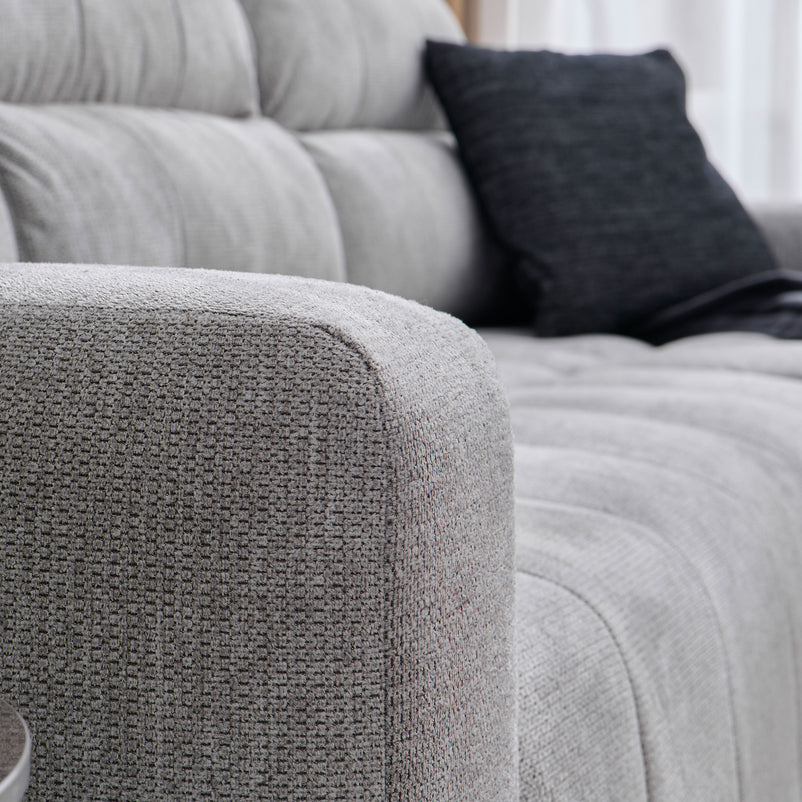 ALLYSON Colțar extensibil, șezlong stânga/dreapta, stofă